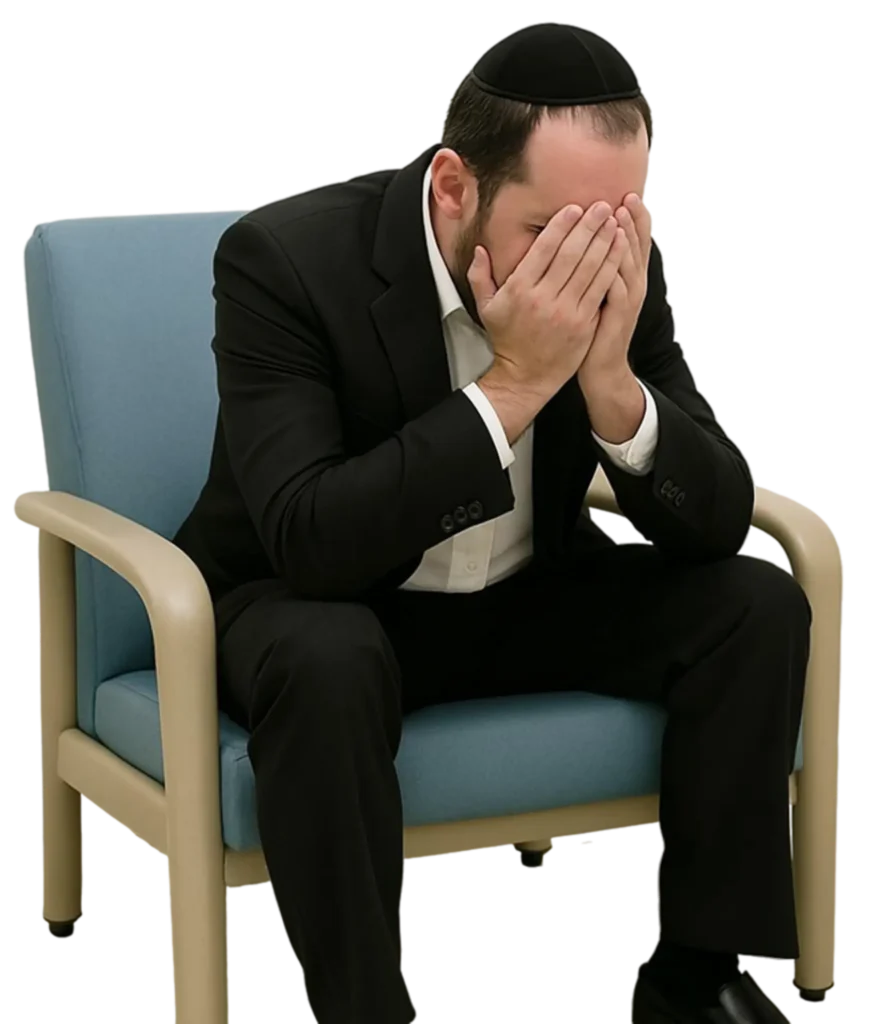 אילוסטרציה איש בביית חולים